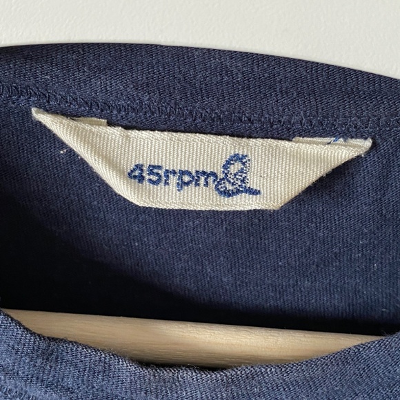 45rpm& Tee size Indigo Garment dyed Tee 6 XL - Picture 2 of 5